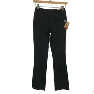 NWT Womens Size XS Reebok Black Straight Leg Yoga Workout Pants